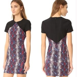 Python DVF color block
Sheath Dress fall SILK WOOL DESIGNER $400 formal party